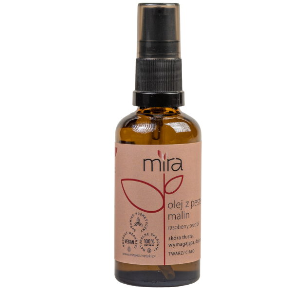 Olej z pestek malin nierafinowany 50 ml